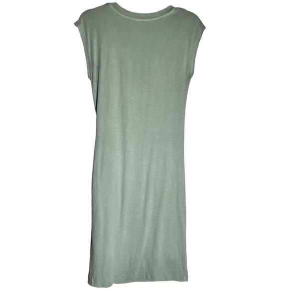 Sundry Cap Sleeve Side Tie Jersey Mini T-Shirt Dress Women's Size 0 Sage Green - Picture 2 of 5